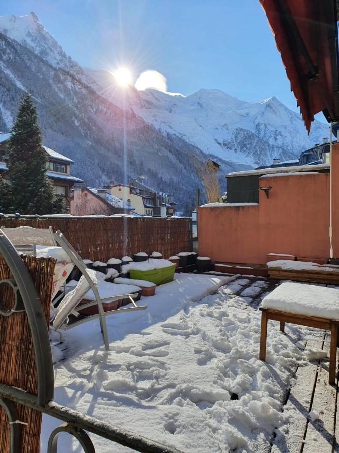Chamonix Hyper Centre . Terrasse Vue Mont Blanc . Parking Apartamento Exterior foto